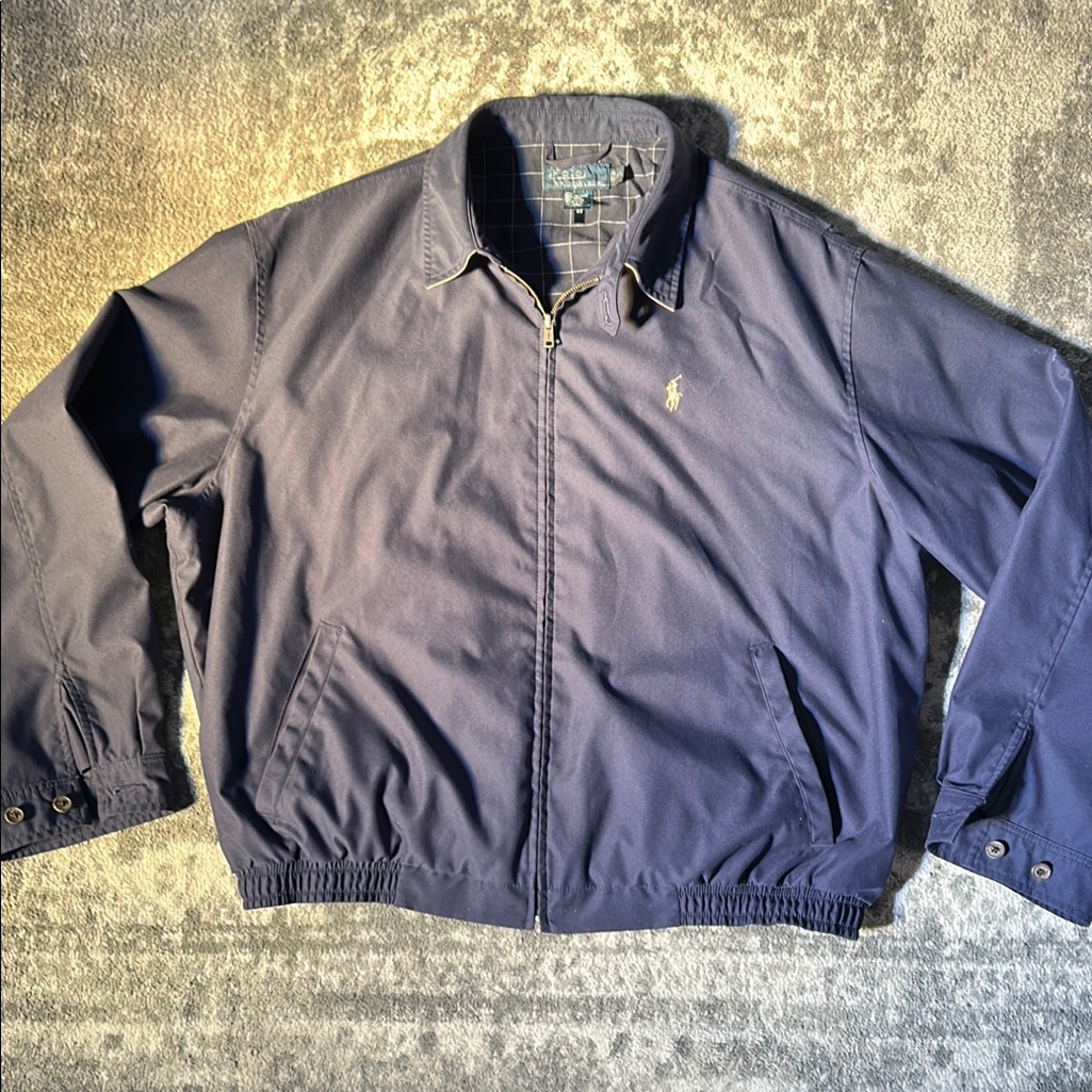 Polo By Ralph Lauren Mens Lightweight Lined Jacket With Zip Front & Pockets